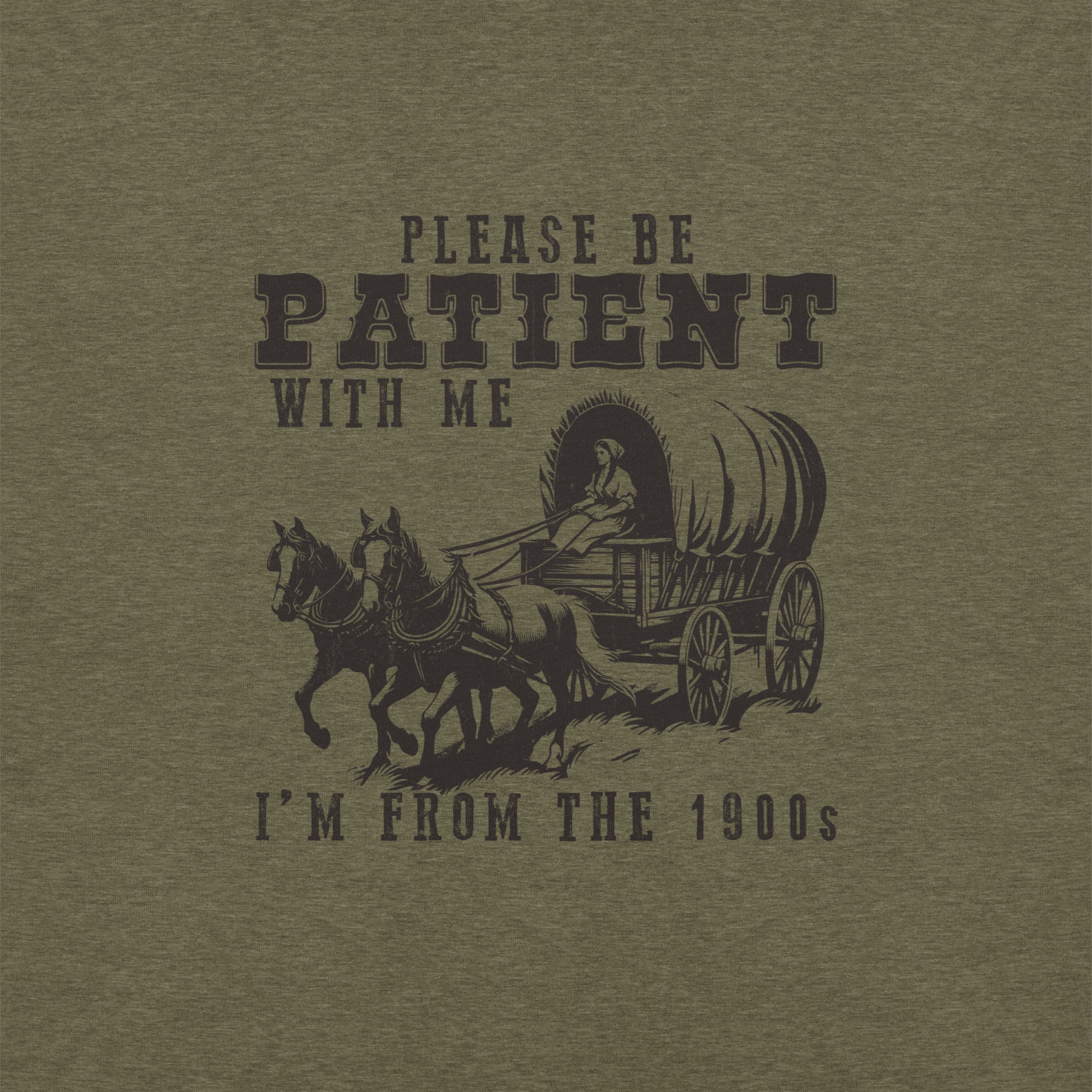 T-shirt zoom Heather Olive